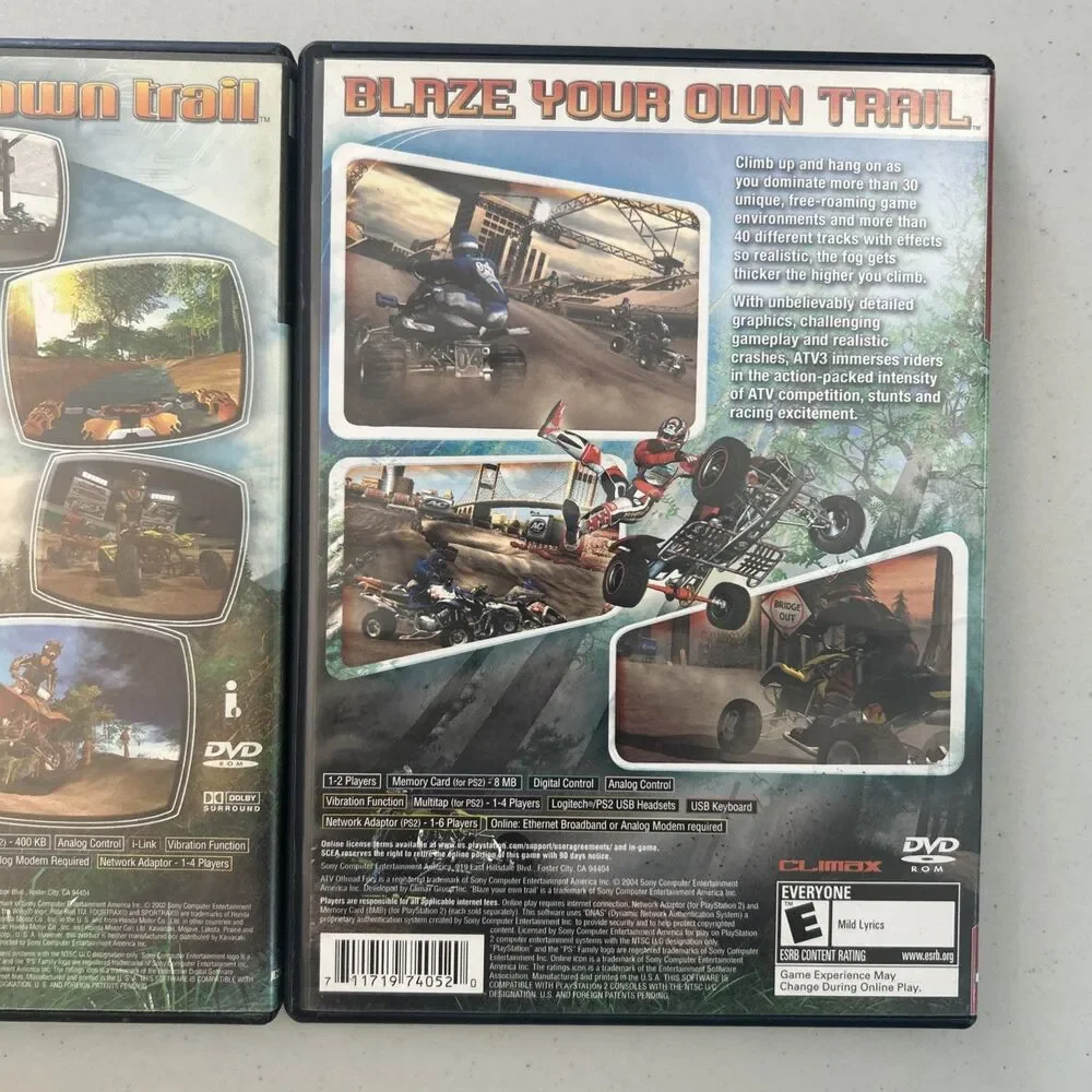 ATV Offroad Fury 2 & 3 PS2 Bundle Sony PlayStation 2 2004 CIB Complete Tested